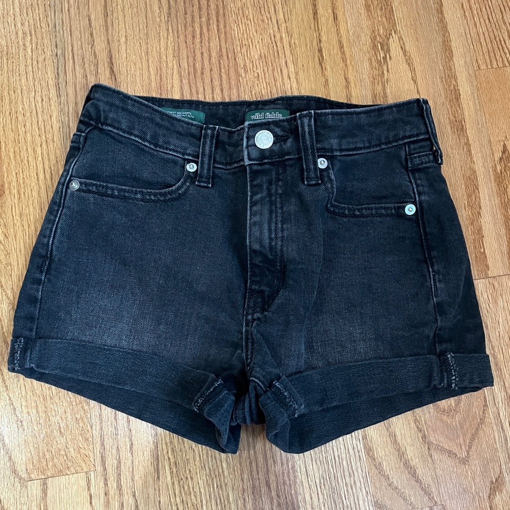 Womens Black Wild Fable Denim Jean Shorts Size 00